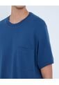 Camiseta Para Hombre Manga Corta Cuello Redondo Color Azul Marca Ostu #60091585 de Ostu