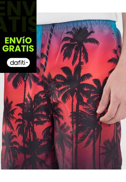 Ropa De Playa Para Hombre Pantaloneta De Baño Corta Color Azul Marca Ostu #60270049
