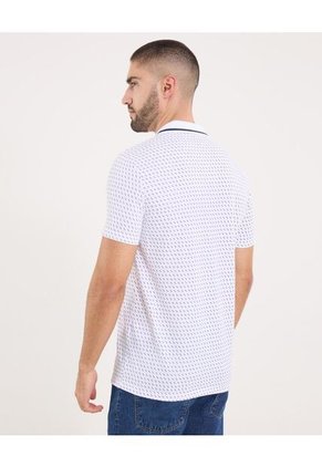 Polo Para Hombre Cuello Tejido Con Bolsillo Color Blanco Marca Ostu #60110804