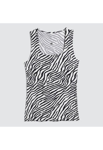 Top Para Mujer Cuello Redondo Color Negro Marca Ostu #40220327 Ostu