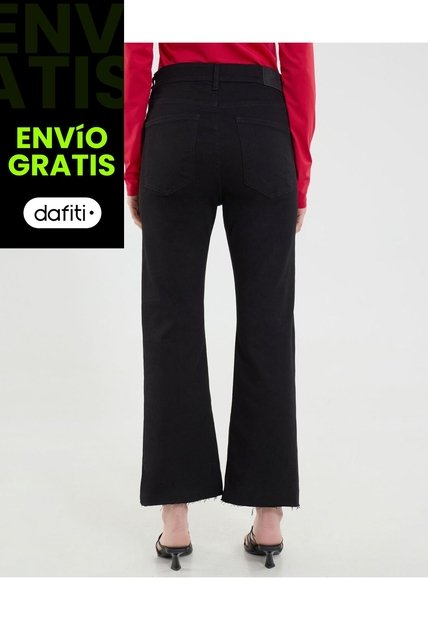 Jean Para Mujer Crop Flare Color Negro Marca Ostu #40160571