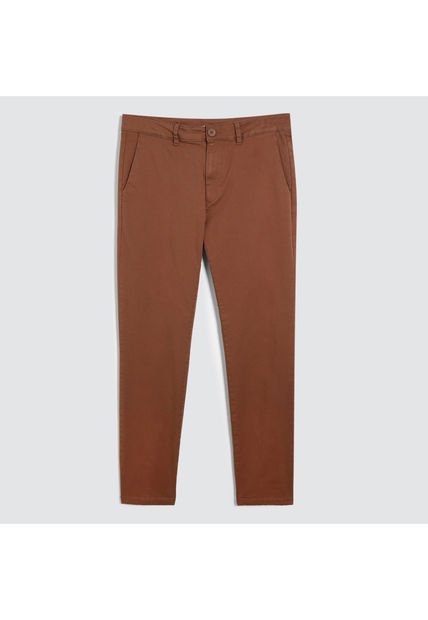 Pantalon Para Hombre Chino Color Café Oscuro Marca Ostu #60070301