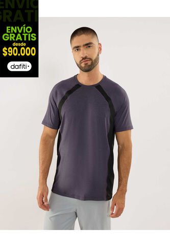 Camiseta Para Hombre Manga Corta Cuello Redondo Color Morado Marca Ostu #60091740 Ostu