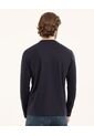 Camiseta Para Hombre Manga Larga Cuello Henley Color Azul Marca Ostu #60091569 de Ostu