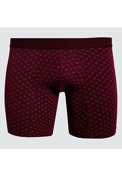 Boxer Para Hombre Filete Medio Algodón Color Vino Marca Ostu #60000415