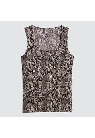 Top Para Mujer Cuello Redondo Color Beige Marca Ostu #40220329 Ostu