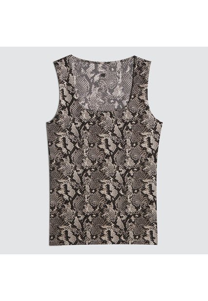Top Para Mujer Cuello Redondo Color Beige Marca Ostu #40220329