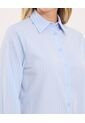 Camisa Para Mujer Manga Larga Color Celeste Marca Ostu #40010318 de Ostu