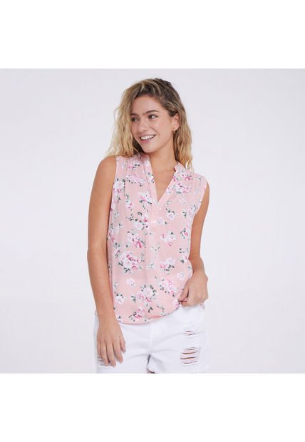Blusa Para Mujer Manga Sisa Color Rosado  Marca Ostu #40120741