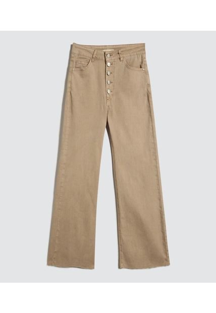 Jean Para Mujer Crop Flare Color Beige Marca Ostu #40160467