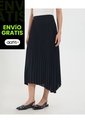 Falda Para Mujer Medio Color Negro Marca Ostu #40140167 de Ostu