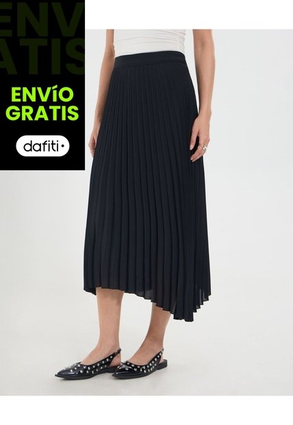 Falda Para Mujer Medio Color Negro Marca Ostu #40140167