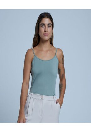 Top Para Mujer Top Color Verde  Marca Ostu #40220323