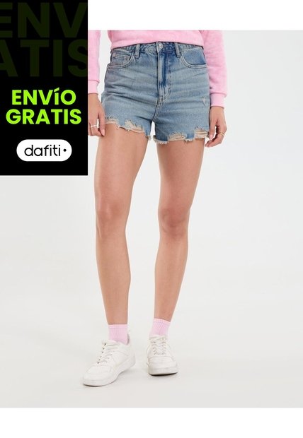 Short Para Mujer Mom Color Azul Marca Ostu #40190346