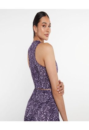 Crop Top Para Mujer Manga Sisa Color Morado Marca Ostu #40091458