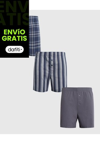 Pantaloncillo Para Hombre Boxer Bragueta Amplio Color Negro Marca Ostu #60000493 Ostu