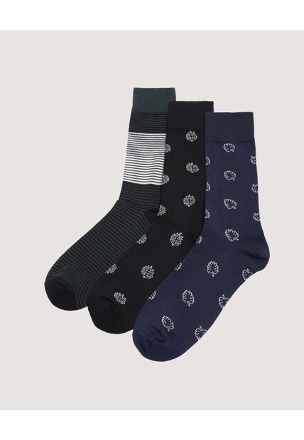 Medias X3 Para Hombre Caña Larga Color Negro Marca Ostu #60980338