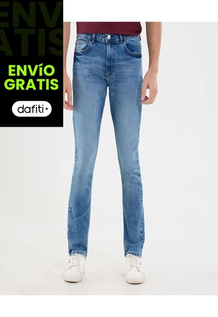 Jean Para Hombre Slim Color Azul Marca Ostu #60160429