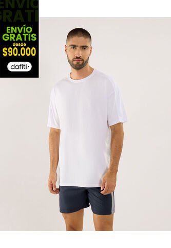 Camiseta Para Hombre Manga Corta Cuello Redondo Color Blanco Marca Ostu #60091808 Ostu