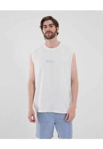 Camiseta Para Hombre Manga Sisa Cuello Redondo Color Crema Marca Ostu #60091648