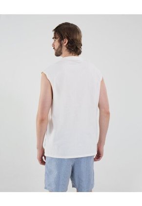 Camiseta Para Hombre Manga Sisa Cuello Redondo Color Crema Marca Ostu #60091648