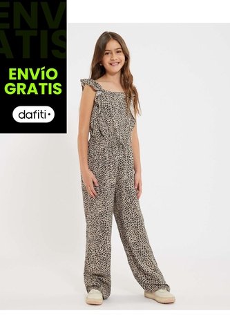 Enterizo Infantil Niña Manga Sisa Color Negro Marca Ostu #90320016 Ostu