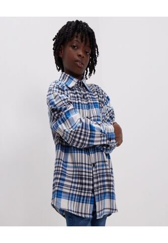 Camisa Para Niño Manga Larga Color Azul  Marca Ostu #80010031 Ostu