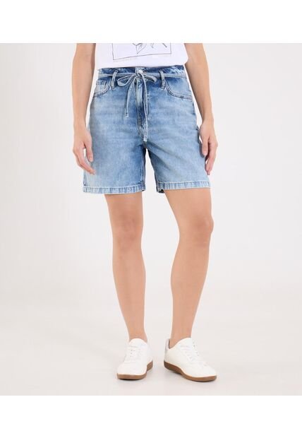 Bermuda Para Mujer Wide-Leg Color Azul Marca Ostu #40100109
