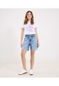 Bermuda Para Mujer Wide-Leg Color Azul Marca Ostu #40100109 de Ostu