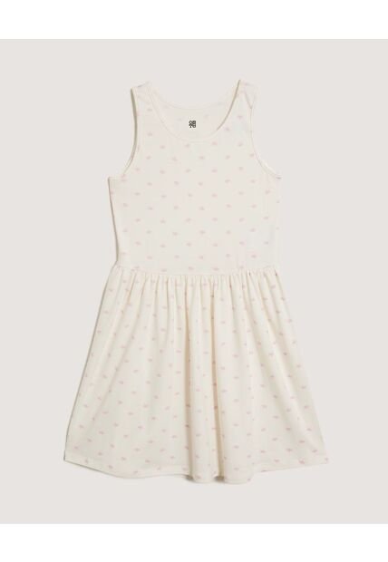 Vestido Infantil Niña M/Sisa Medio Color Crema Marca Ostu #90170076