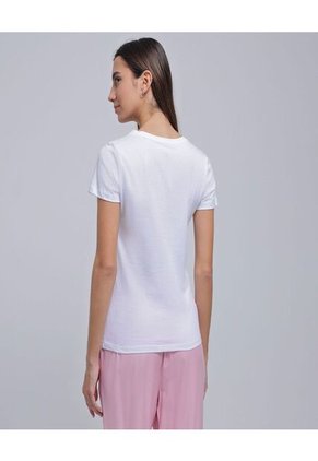 Camiseta Para Mujer Manga Corta Color Blanco Marca Ostu #40092103