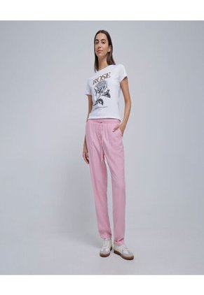 Camiseta Para Mujer Manga Corta Color Blanco Marca Ostu #40092103