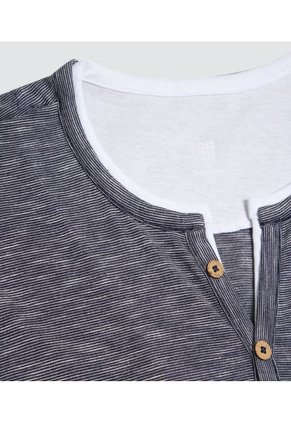 Camiseta Para Hombre Manga Corta Color Azul  Marca Ostu #60091340