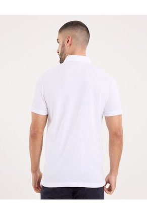 Polo Para Hombre Cuello Maquina Sin Bolsillo Color Blanco Marca Ostu #60110809