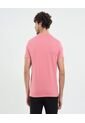 Camiseta Para Hombre Manga Corta Cuello Henley Color Coral Marca Ostu #60091669 de Ostu