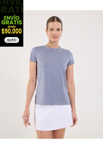 Camiseta Para Mujer Manga Corta Cuello Redondo Color Gris Marca Ostu #40092534 Ostu