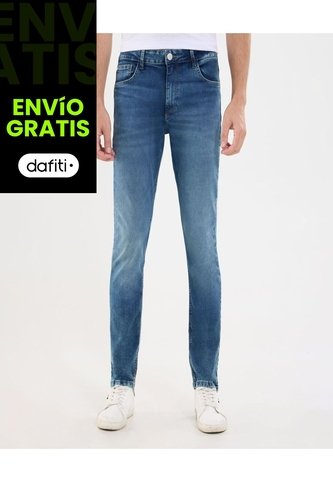 Jean Para Hombre Skinny Color Azul Marca Ostu #60160424 Ostu