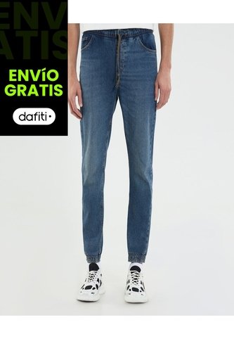 Jean Para Hombre Jogger Color Azul Marca Ostu #60160437 Ostu