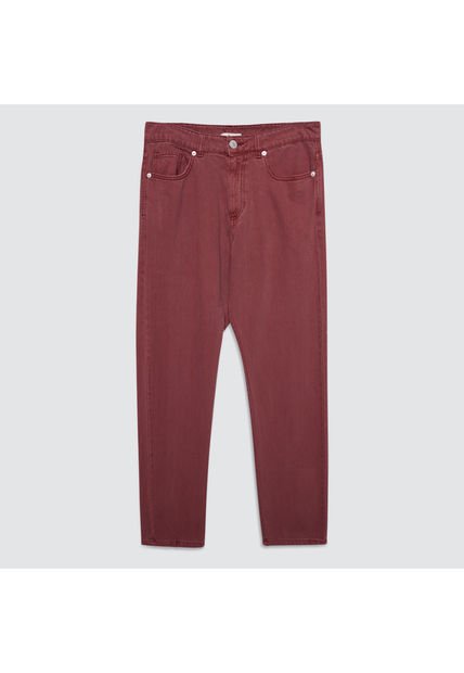Pantalon Para Hombre 5 Bolsillos Color Vino Marca Ostu #60070262