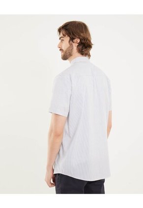 Camisa Para Hombre Manga Corta Sin Bolsillo Cuello Casual M Color Azul Marca Ostu #60010869