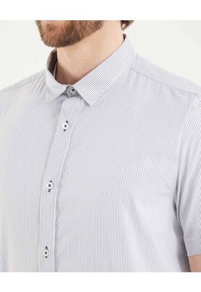 Camisa Para Hombre Manga Corta Sin Bolsillo Cuello Casual M Color Azul Marca Ostu #60010869