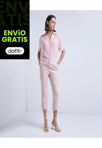 Pantalón Para Mujer Capri Color Rosa Marca Ostu #40070347 Ostu