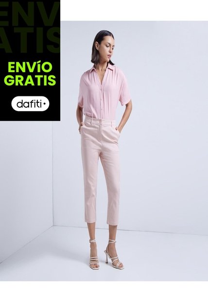 Pantalón Para Mujer Capri Color Rosa Marca Ostu #40070347