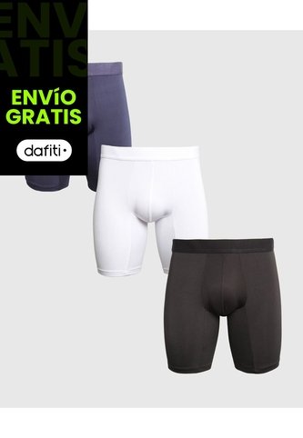 Pantaloncillo Para Hombre Boxer Filete Medio Microfibra Color Negro Marca Ostu #60000518 Ostu