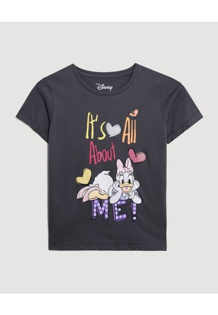 Camiseta  Infantil Niña Manga Corta Cuello Redondo Color Gris Marca Ostu #90090352
