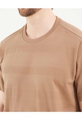 Camiseta Para Hombre Manga Corta Cuello Redondo Color Café Marca Ostu #60091866