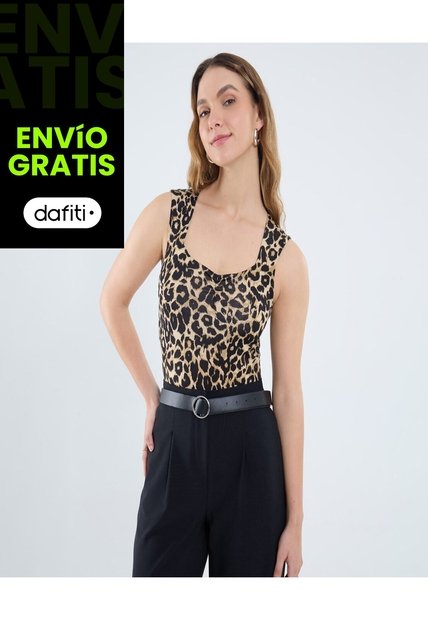 Body Para Mujer Manga Sisa Color Café Marca Ostu #40200180
