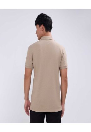 Polo Para Hombre Cuello Tejido Sin Bolsillo Color Café Claro Marca Ostu #60110698