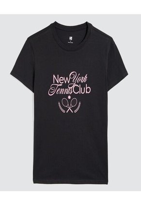 Camiseta Para Mujer Manga Corta Color Negro Marca Ostu #40092342