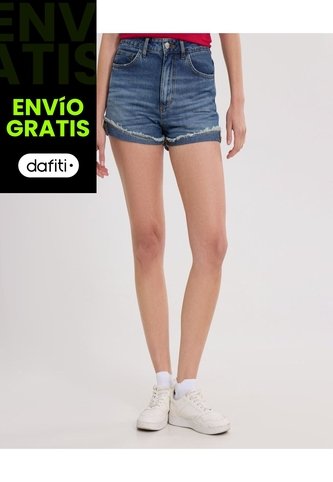 Short Para Mujer Relax Color Azul Marca Ostu #40190341 Ostu